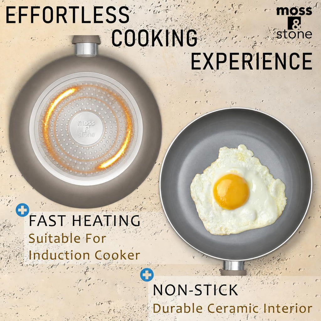 Pots and Pans Set Nonstick, 6-Piece Induction Cookware Set