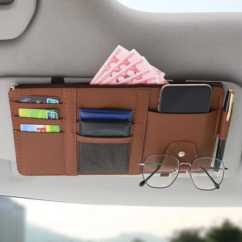 Car Glasses Clip Multi-Functional Car Sunglasses Holder Car Eye Box Creative Car Visor Storage Clip Car Accessories