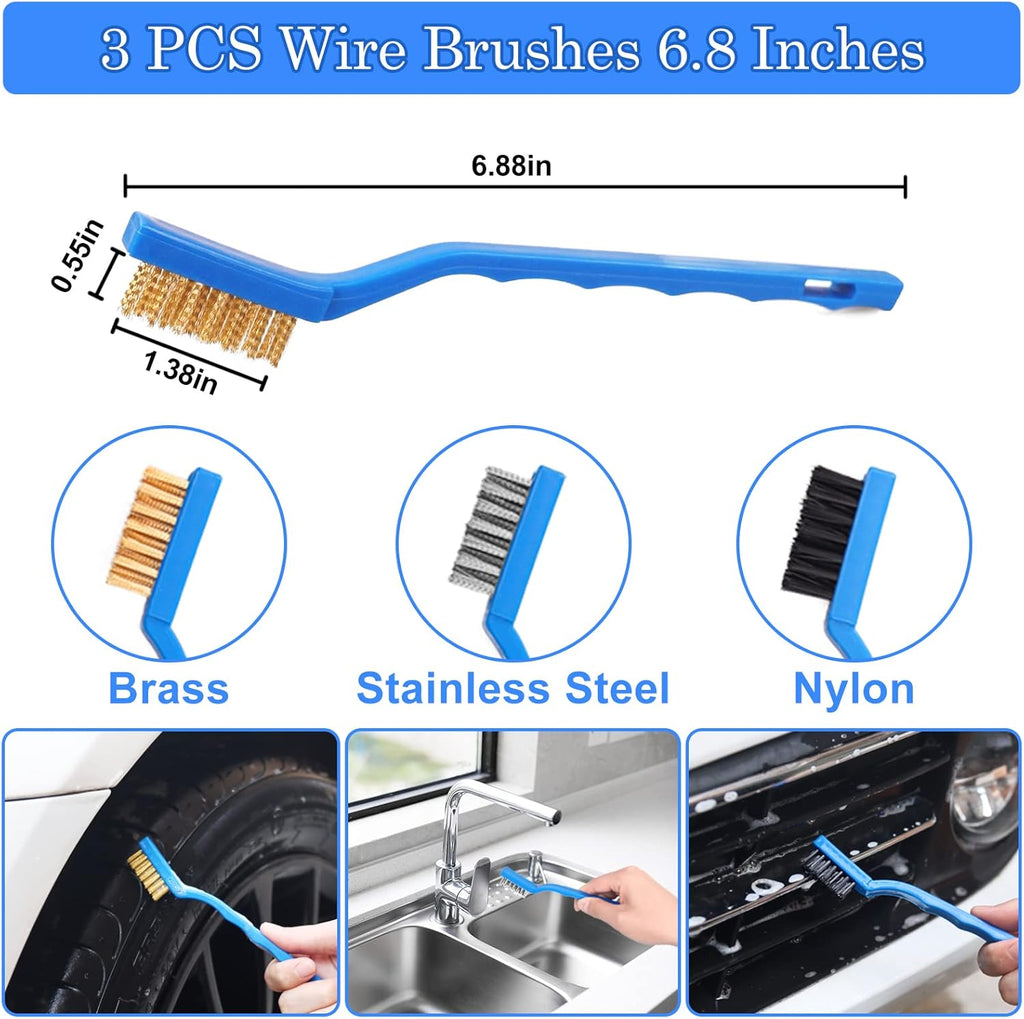 27Pcs Car Detailing Kit, Car Cleaning Kit, Car Detailing Brush Set, Drill Brush Set, Car Detailing Brushes, Car Wash Kit, Car Accessories, Car Cleaning Supplies for Interior, Exterior, Wheels