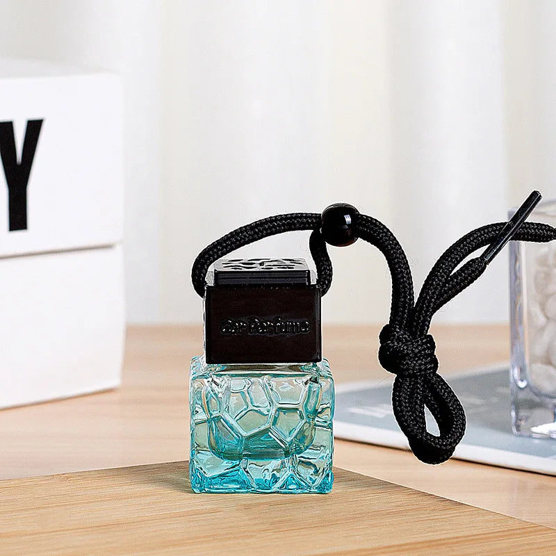 Car Essential Oil Diffuser Fragrance Air Freshener Scent Perfume Bottle Ornament Hanging Empty Bottle Interior Accessory
