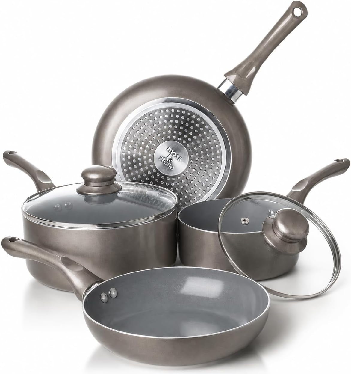 Pots and Pans Set Nonstick, 6-Piece Induction Cookware Set