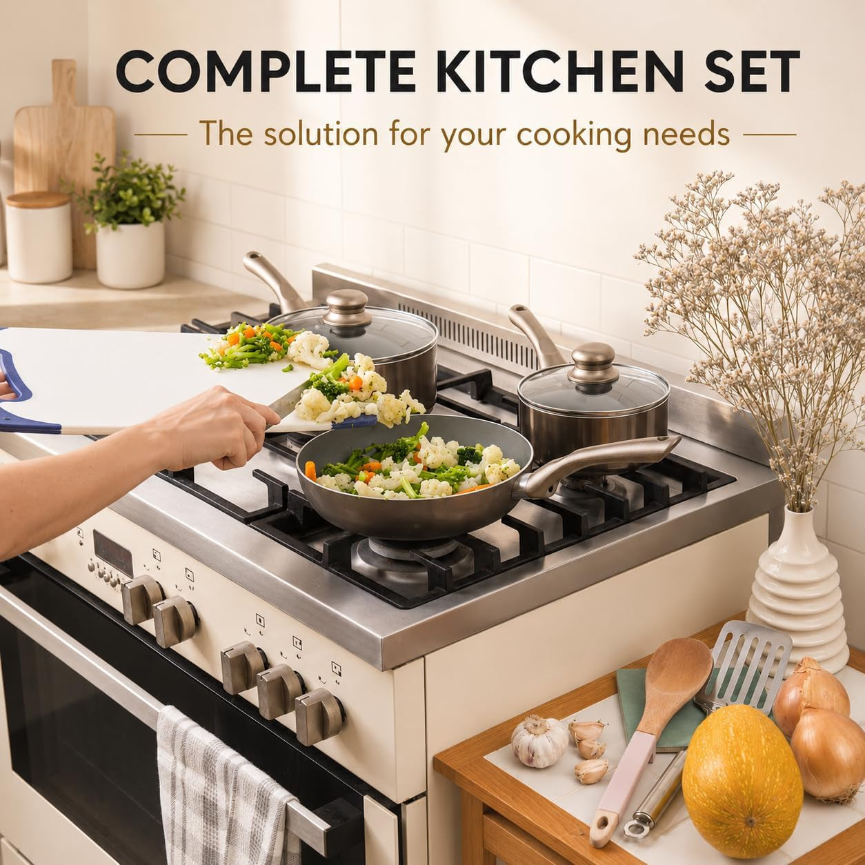 Pots and Pans Set Nonstick, 6-Piece Induction Cookware Set