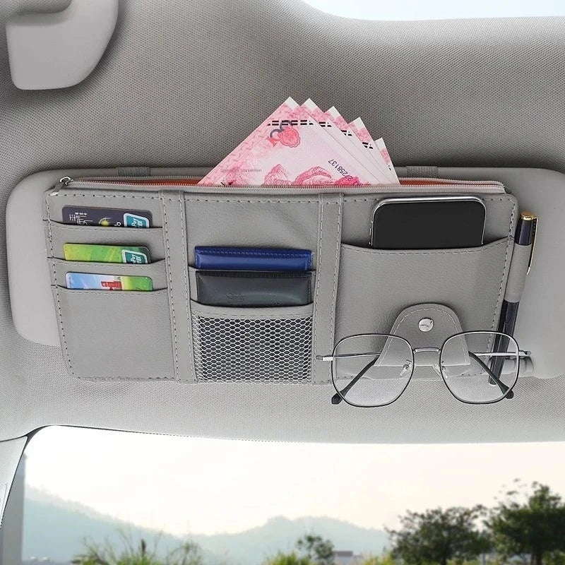 Car Glasses Clip Multi-Functional Car Sunglasses Holder Car Eye Box Creative Car Visor Storage Clip Car Accessories